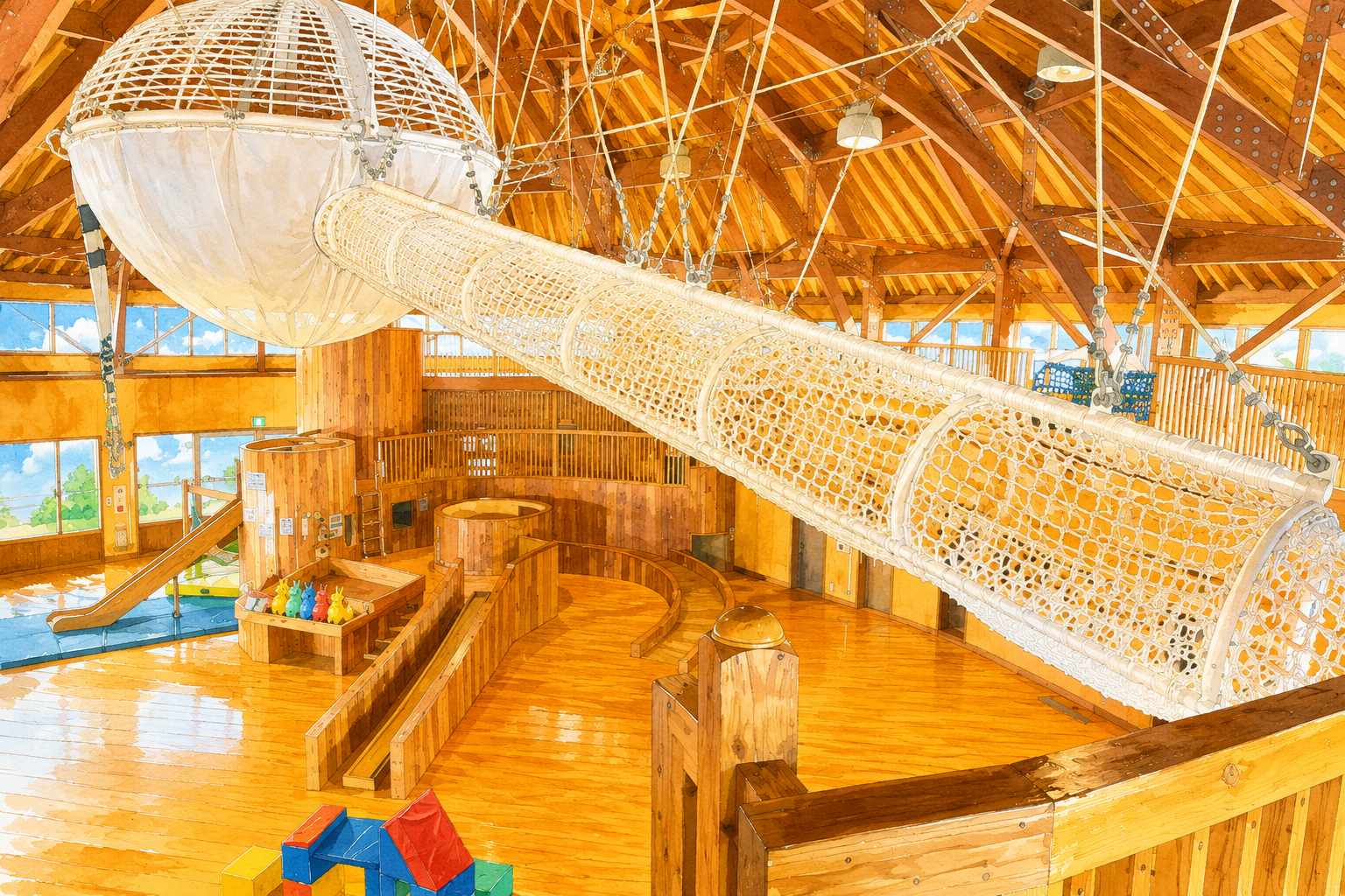 カムイの杜公園の屋内遊具施設わくわくエッグ